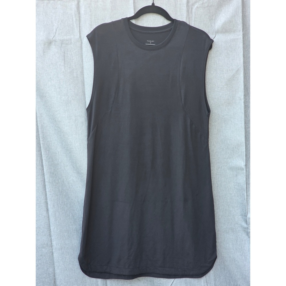 Varley Black Sleeveless Activewear Dress Crew Neck Recycled Blend Size Medium